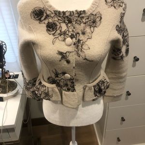 Anthropology Wool Cropped Cardigan